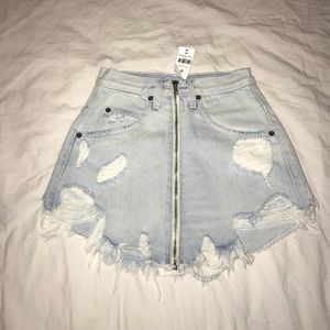 BRAND NEW CARMAR DENIM BEATRICE ZIP SKIRT